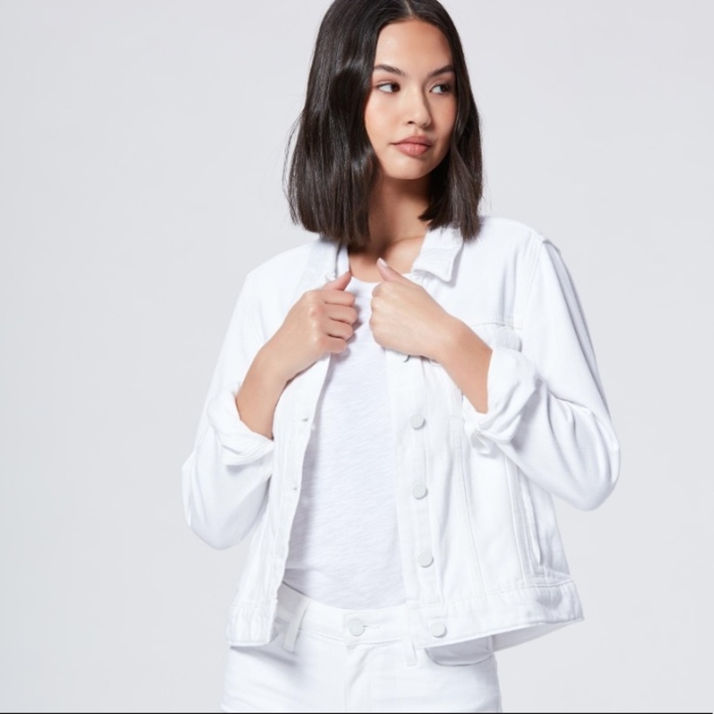 Paige Rowan White Denim Jean Jacket